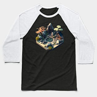 Isometric Zen Garden Baseball T-Shirt